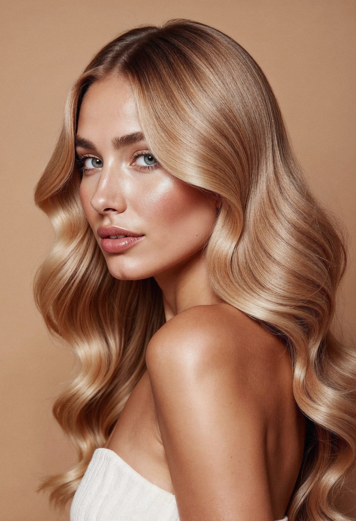 Resultado Golden Blonde — mechas iluminadas